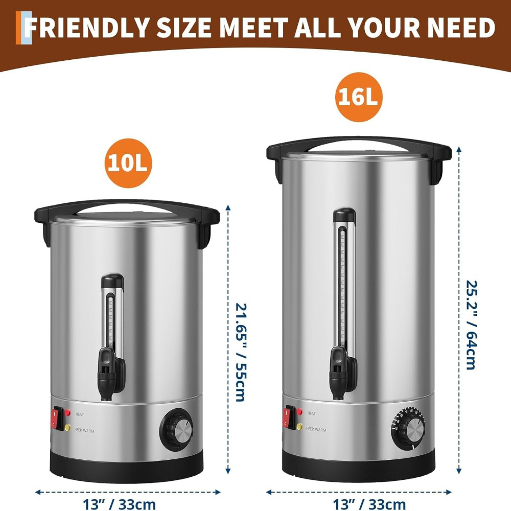 Commercial 10L Coffee Dispenser, Perfect for Large Buffets, Catering & Parties