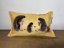 Next Furry Hedgehog Family Cute Yellow Autumn Winter Cushion NEW
