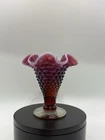 Fenton Plum Opalescent Hobnail Vase 4” Tall very hard to find. Great Coloring.