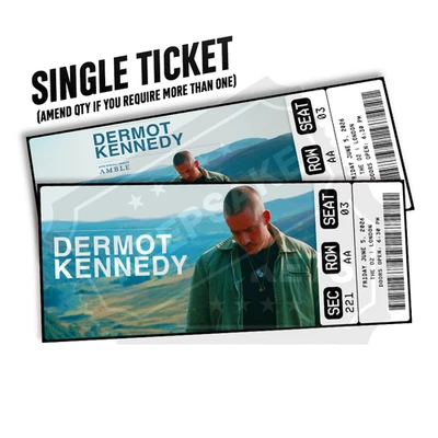 CUSTOM Dermot Kennedy Mock Ticket UK Tour 2026 | Personalized Gift Reveal Keepsake