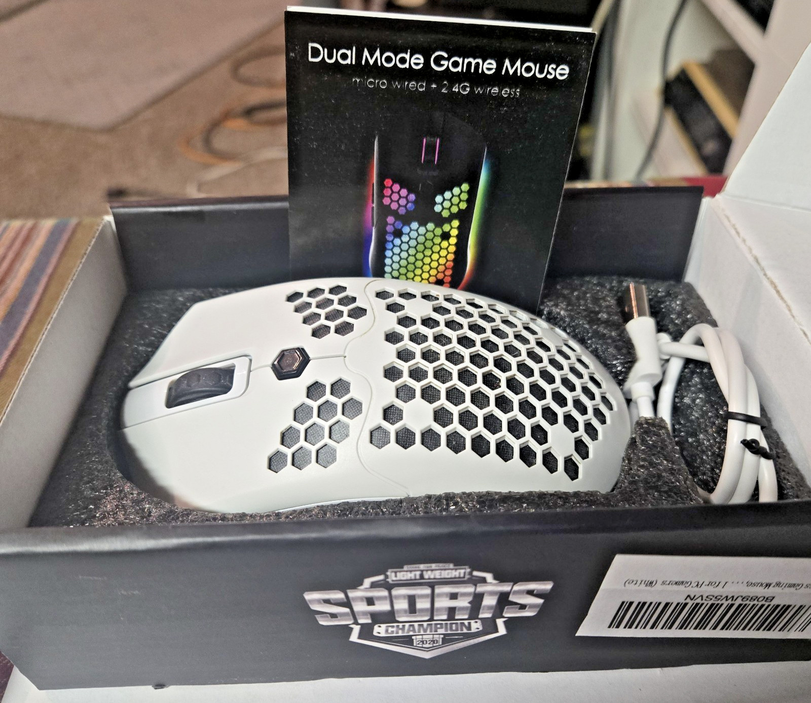 Ziyou Lang M5 E-Sports Mouse RGB Colorful Hollow Honeycomb recharge