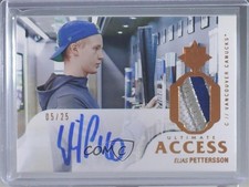 2018 Ultimate Collection Premium Materials Copper 5/25 Elias Pettersson Auto 0zu