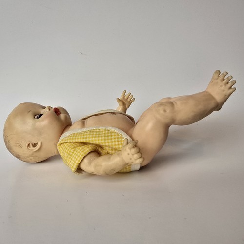 50er Jahre Vogue Drink & Wet Baby Puppe - Schlafaugen, gelbes Gingham - gruselig Vintage - Bild 5 von 24