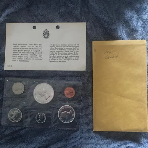 1963 Canadian Proof-Like 6-Coin Set 80% Silver 1.1 Troy oz