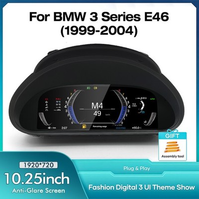 10.25'' 10-UI LCD Dashboard Digital Instrument Cluster for BMW 3 Series E46 Linux