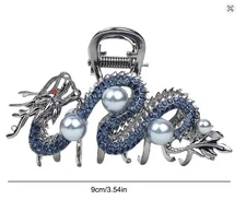 Alloy Silver Dragon Hair Clip