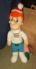 Vintage Nanco The Jetsons: George Jetson Holding Christmas Stocking Plush 13"