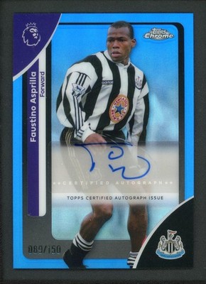 2026 FAUSTINO ASPRILLA 089/150 AUTO TOPPS CHROME PREMIER LEAGUE LEGEND BLUE