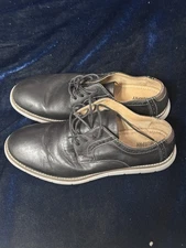 NEW Johnston Murphy 20-8371 Holden Plain Toe Men Black Leather Shoes Sz 5.5 M