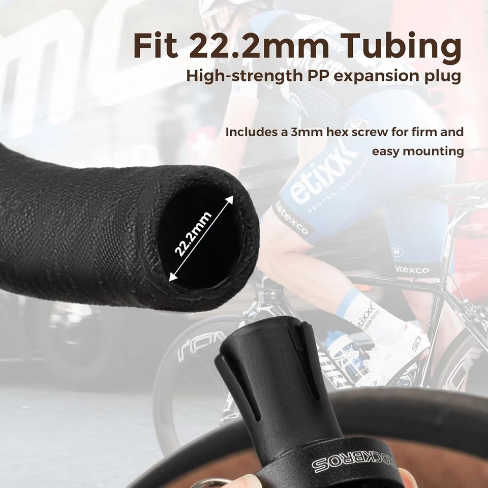 ROCKBROS Bike Handlebar Bell 80dB Lound Sound 0.87in/22.2mm Bicycle End Plug - Image 3 of 4