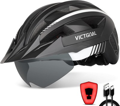 VICTGOAL Fahrradhelm MTB 21 Belüftung Magnetische Brille Einstellbar Damen Herr