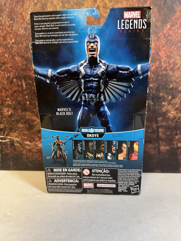 Marvel Legends Series Build A Figure Okoye Inhumans Black Bolt 6" Nuevo Foto 2 de 3