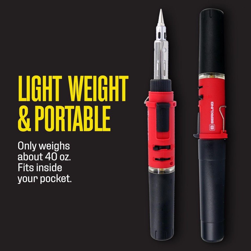 Berkling BSG568 3IN1 Cordless Butane Gas Soldering Iron, Heat Gun
