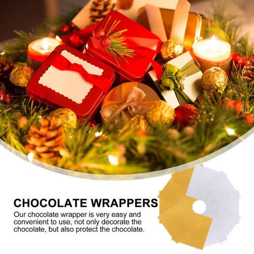 200 Pcs Aluminum Foil Wrapping Paper Truffle Wrappers Packaging Chocolate - Picture 8 of 12