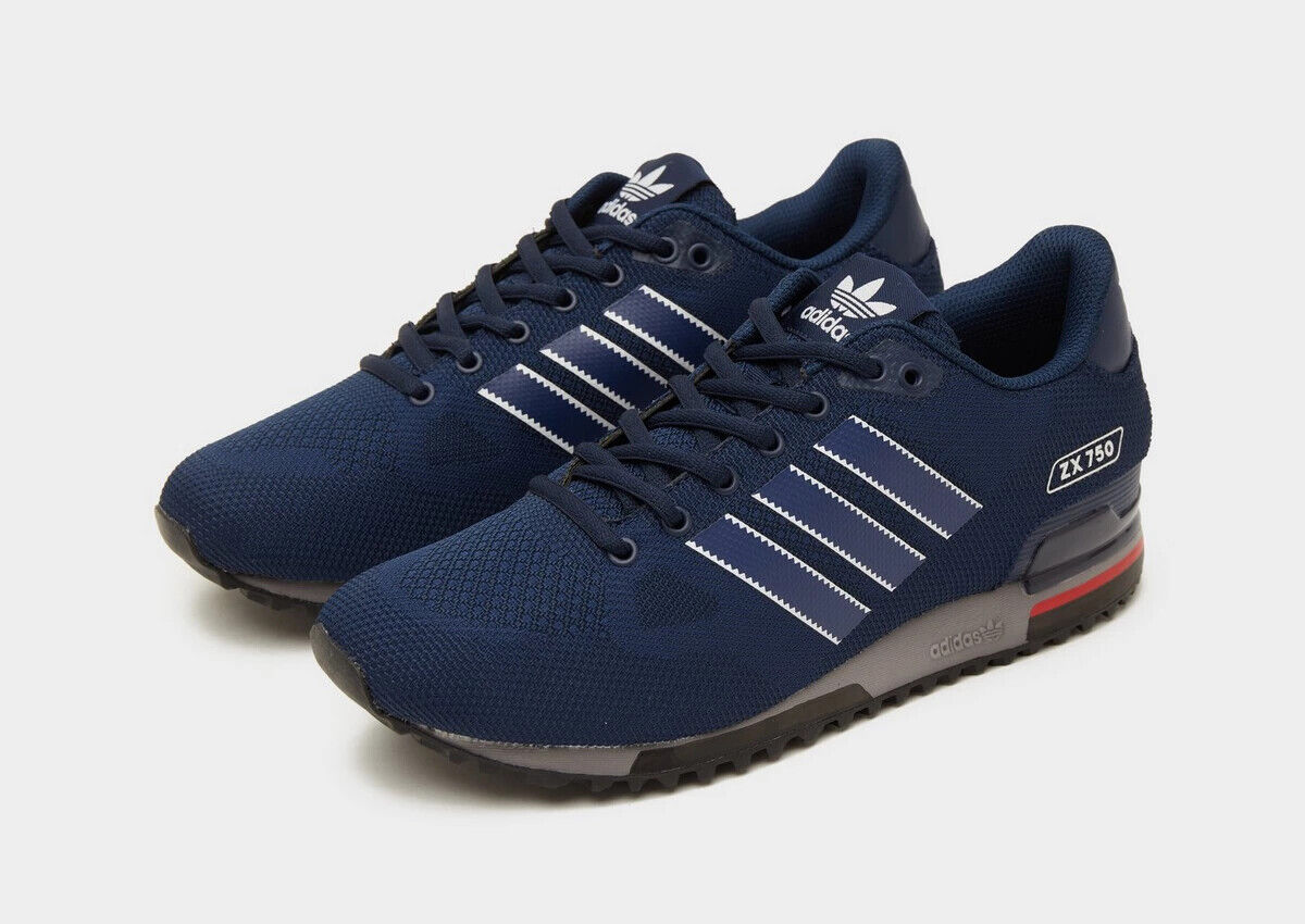 adidas Men's Originals ZX 750 Woven Shoes Trainers in Blue adidas Men's Originals ZX 750 Woven Shoes Trainers in Blue