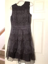 Womens Leon Max Limited Edition Silk Dress Grey Pleated Nwot 8 Small medium 