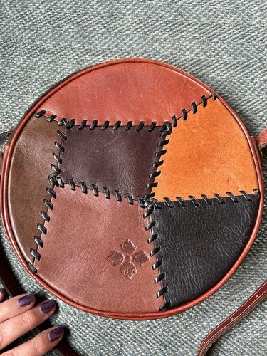 Patricia Nash Italian Leather Banjo Purse Bag Crossbody Small Gently Used Cute! - Picture 3 of 15