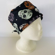 Surgical Cap Tieback Style Unisex- Halloween Skull