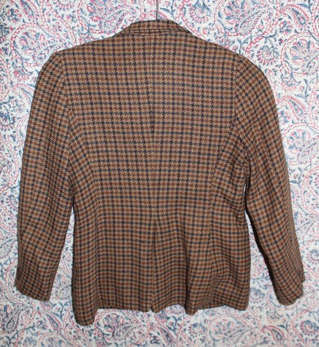 Girls Vintage Houndstooth Wool Coat 