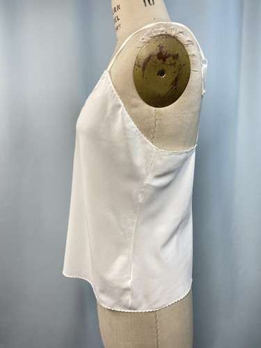 Cami Vintage Camisola Top TALLA GRANDE Marfil Blanco Clásico Liso VASSARETTE - Imagen 5 de 10