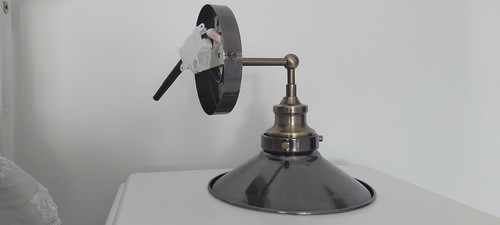 NEW JOHN LEWIS VINTAGE INDUSTRIAL STYLE ANTIQUE NICKEL CROFT TOBIAS WALL LIGHT - Picture 9 of 12