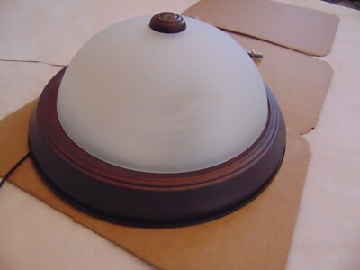 13 inch 2-Light Oil Rubbed Bronze Flush Mount Ceiling Fixture,Pre-owned,FreeShip