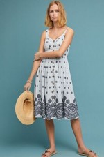 NEW Anthropologie Maeve Savoy Buttondown Dress Size 8