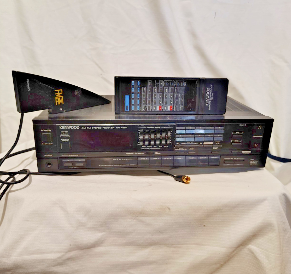 Vintage Kenwood KR-A56R Stereo Receiver, with antenna and re