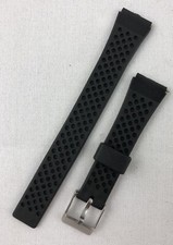 Kreisler Sport Strap Black Rubber Vintage Watch Band K-21 14mm Triathlon NOS K21