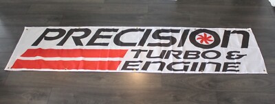 Precision Turbo & Engine Banner Flag Big 2x8 Racing Garage Mechanic Speed Shop