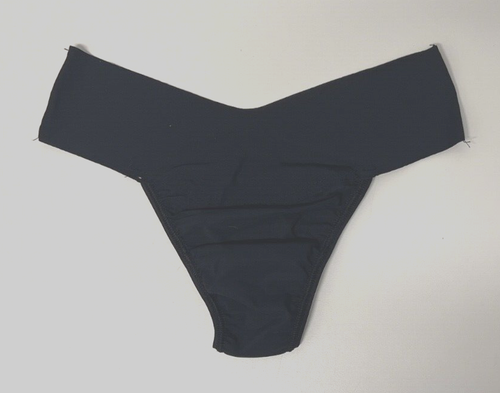 Hanky Panky XS X-SMALL BreatheSoft natürliche Leibhöhe Tanga neu ohne Etikett schwarz