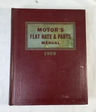 Motors 1959 Flat Rate & Parts Manual - vintage car repair information
