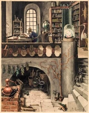 The Professor in His Studio Art Print – Franz Sedlacek 1925 – Surreal Interior