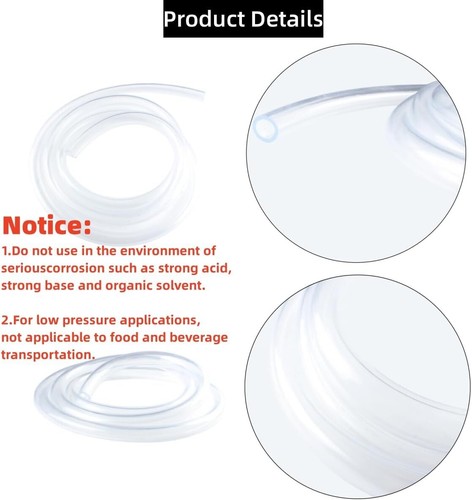 Versatile 50ft Clear Flexible PVC Hose - 1/2" ID x 5/8" OD for Home and Industry - Picture 6 of 9