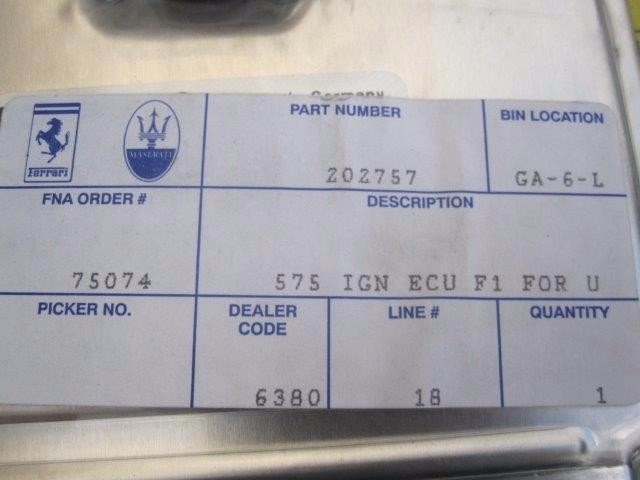 Ferrari 575M F1 Maranello Ignition Control ECU Manual
