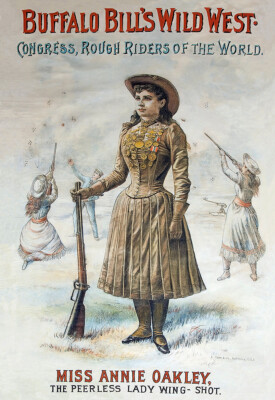BUFFALO BILL'S WILD WEST WITH MISS ANNIE OAKLEY ADVERTISING POSTER