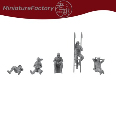 LaoYao 1:87 HO Firefighter Rescue Team Fireman Rest After Emergency Rescue