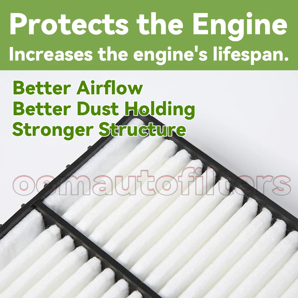 OEM Engine Air Filter Set For 2006-2011 Honda Civic 1.8L l4 AF5653 17220-RNA-A00 Foto 4 de 4