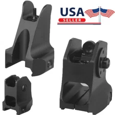 Tactical Iron Sights Set Fixed Front Rear for DD Rapid Backup Hunting 1 Pair USA