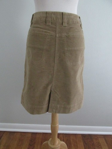 Athleta Size 6 Khaki Washed Velvet Velveteen Skirt - Picture 7 of 10