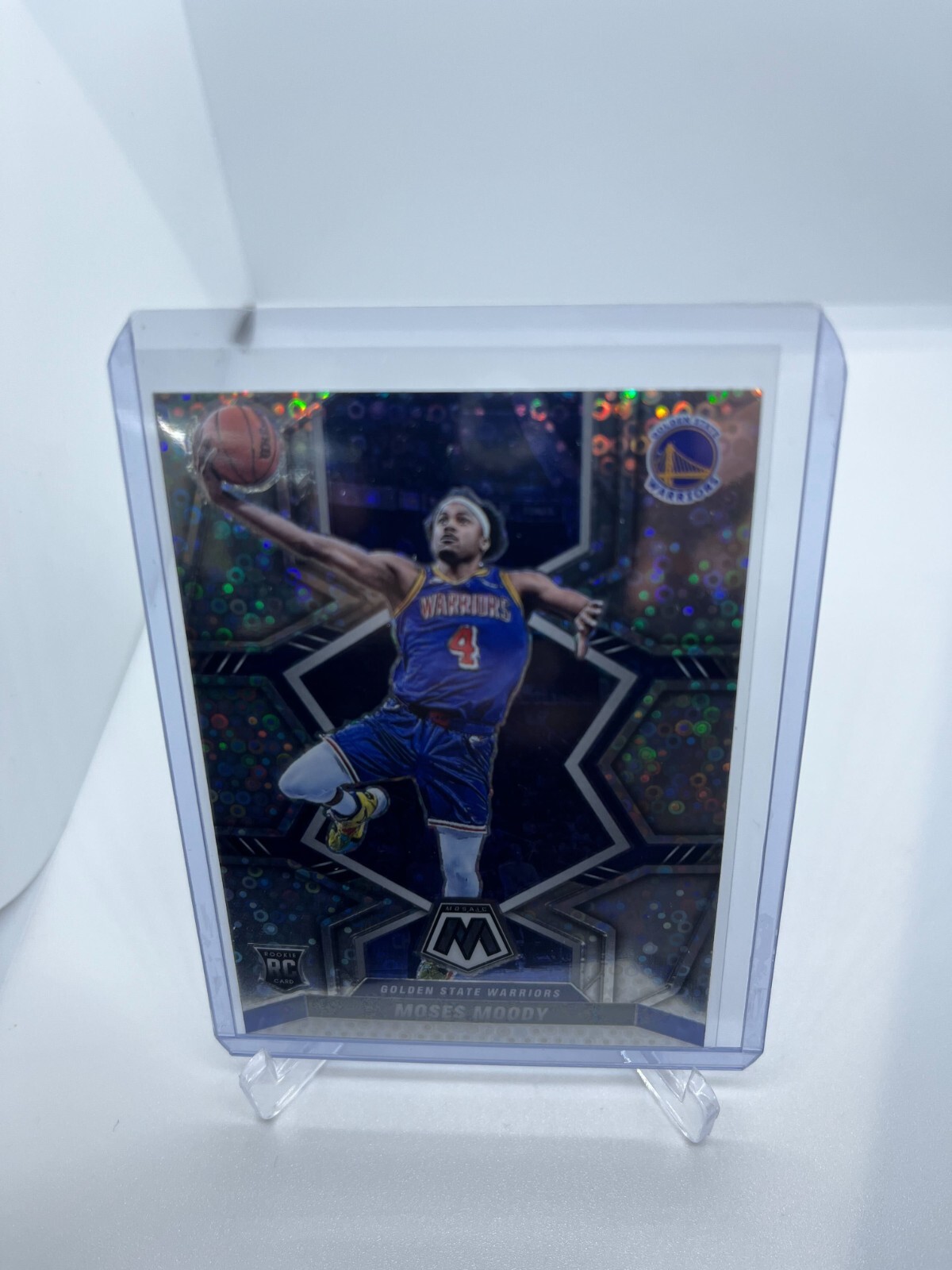 2021-22 Panini Mosaic Basketball Moses Moody RC #211 Fast Break Silver Disco SP
