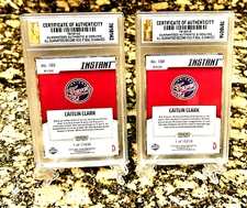 2 CAITLIN CLARK 2024 PANINI FEVER GRADED GEM-MINT 10 Rookie Lot #195 & #198