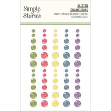 Simple Stories  SIMPLE VINTAGE MEADOW FLOWERS  Enamel Dots
