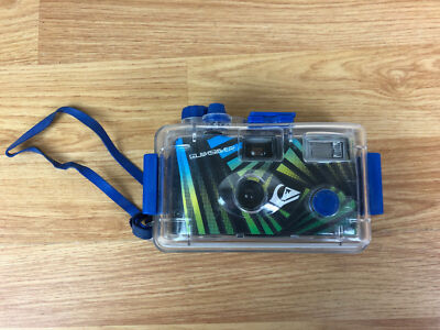 Quicksilver analoge Einwegkamera in transparentem & blauem wasserdichtem Etui 