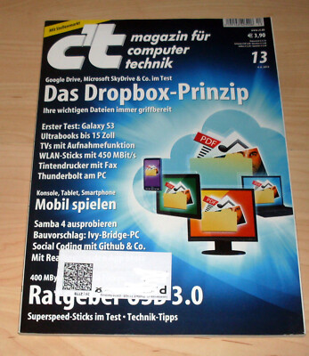 Computer PC Zeitung Zeitschrift - C't 13 / 2012 - Technik Das Dropbox-Prinzip