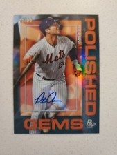 PETE ALONSO 2020 Bowman Platinum Polished Gems Orange Autograph PG-13 02/50