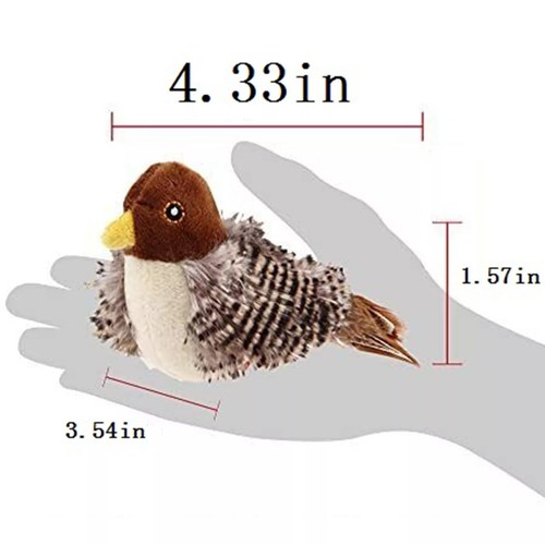 Potaroma Cat Toys Flapping Bird (No Flying), Lifelike Sandpiper Chirp