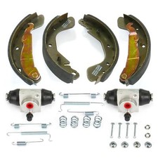 2x Radbremszylinder + Bremsbacken + Zubehörsatz hinten für Opel Corsa B Tigra
