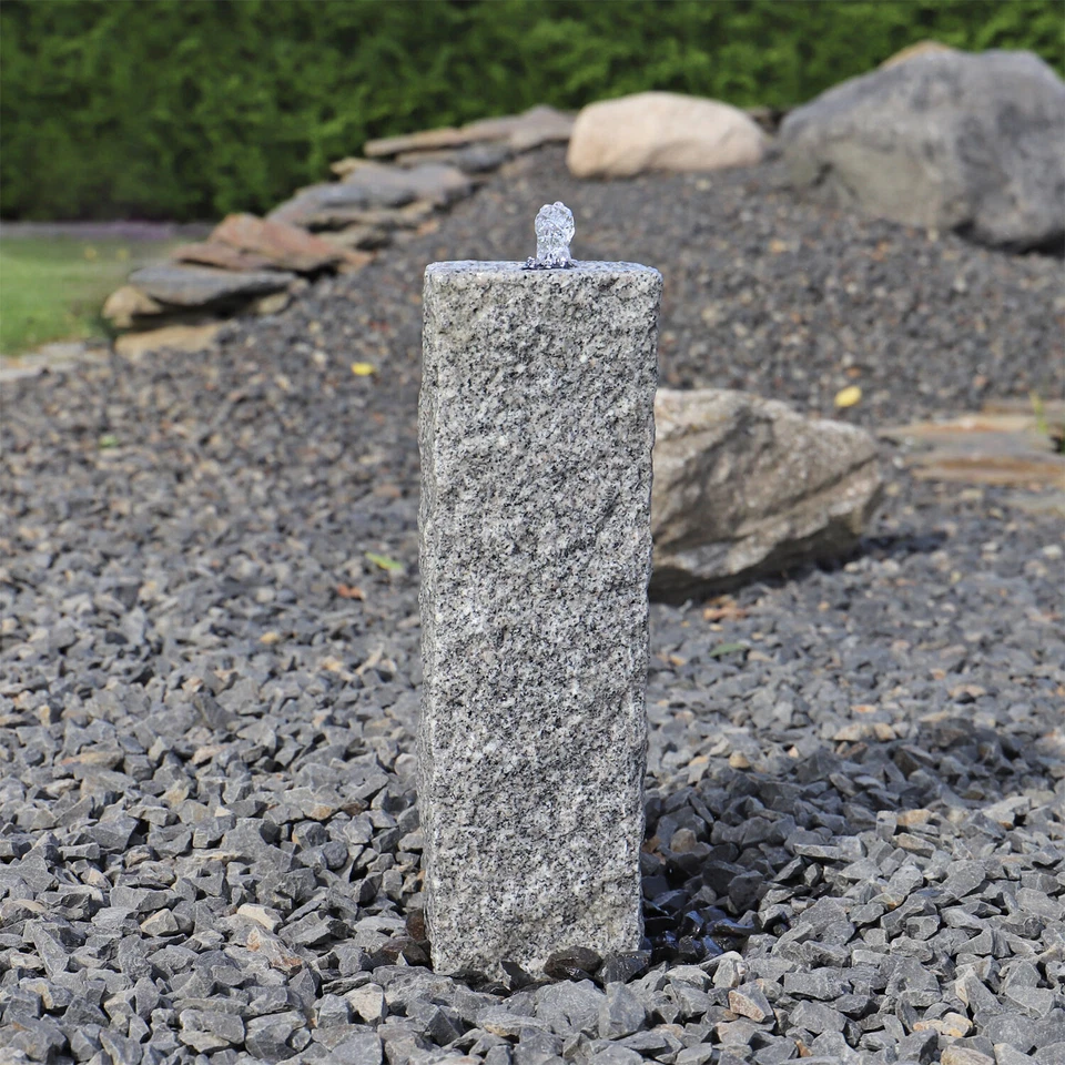 CLGarden Quellsteinbrunnen Granit Säule GS50 Gartenbrunnen Set Brunnen außen - Bild 4 von 4