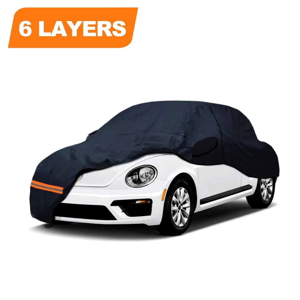 FUNDA COCHE 6 Capas con Cremallera Personalizada Para VOLKSWAGEN BEETLE 100% Impermeable Exterior Foto 2 de 4